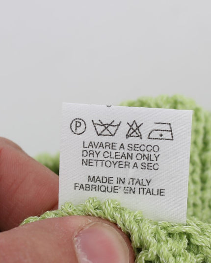 PINK MEMORIES Green Cotton Blend Knitted Sweater