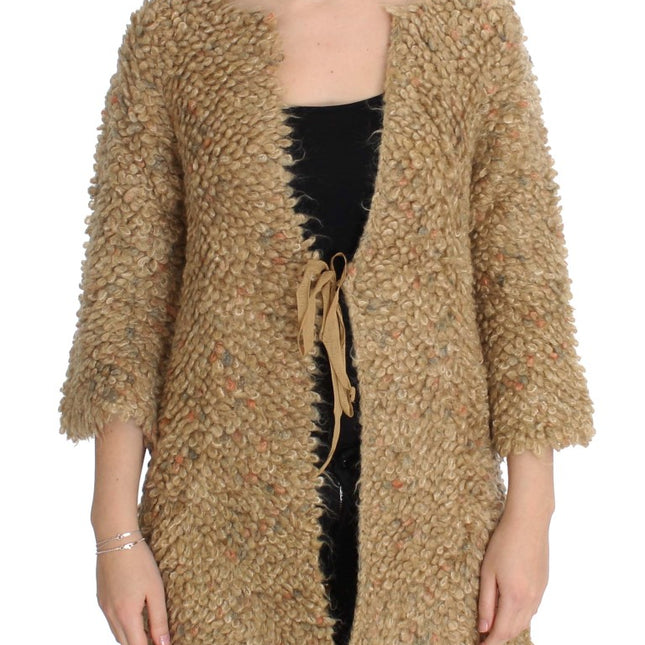 PINK MEMORIES Beige Wool Blend Cape Sweater