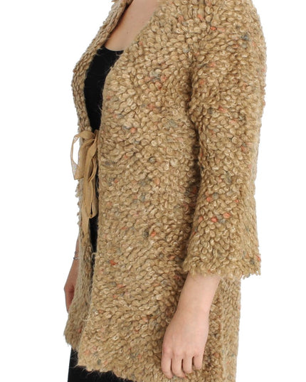 PINK MEMORIES Beige Wool Blend Cape Sweater