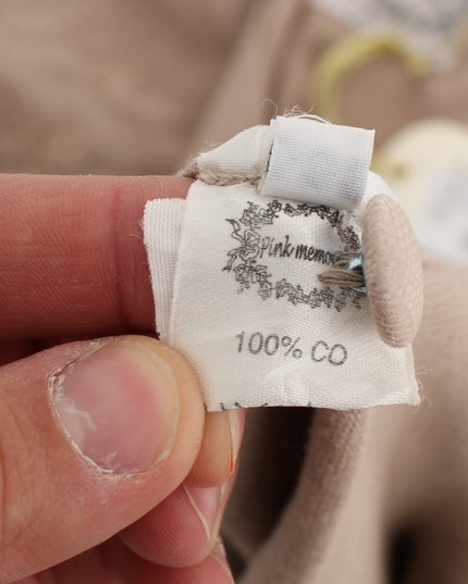 PINK MEMORIES Pink Lace Cotton Cardigan Sweater