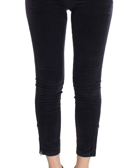 Costume National Purple Cropped Corduroys Jeans