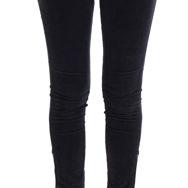 Costume National Purple Cropped Corduroys Jeans