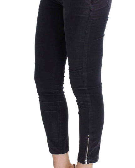 Costume National Purple Cropped Corduroys Jeans