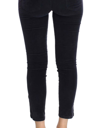 Costume National Purple Cropped Corduroys Jeans