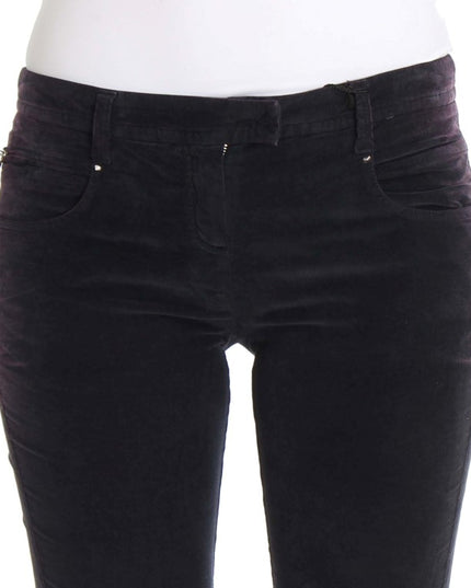 Costume National Purple Cropped Corduroys Jeans