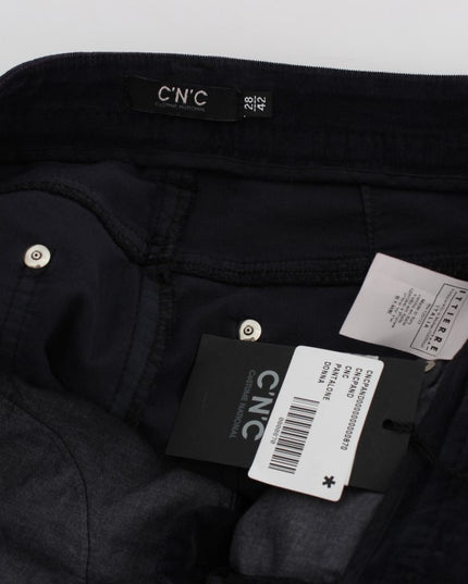 Costume National Purple Cropped Corduroys Jeans