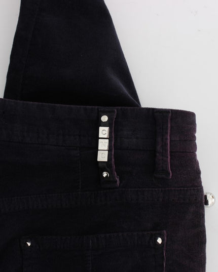 Costume National Purple Cropped Corduroys Jeans