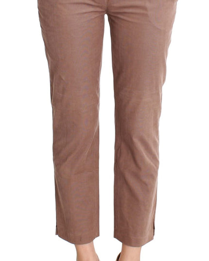 Costume National Brown Cropped Corduroys Pants
