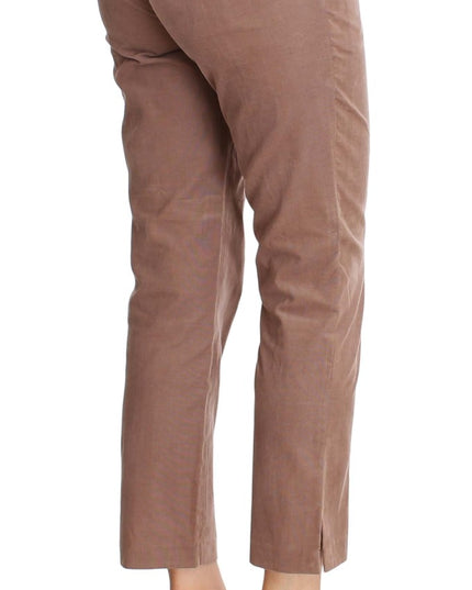 Costume National Brown Cropped Corduroys Pants