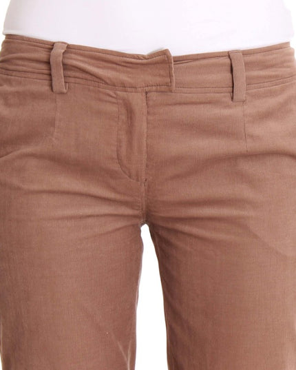Costume National Brown Cropped Corduroys Pants