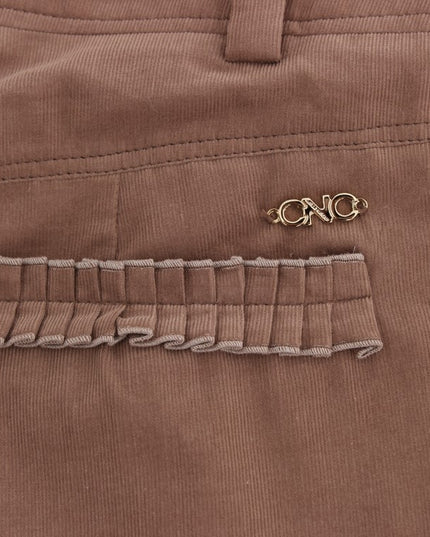 Costume National Brown Cropped Corduroys Pants