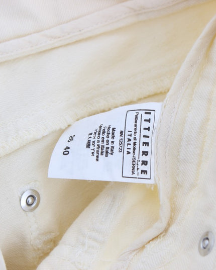 Costume National White Cotton Stretch Flare Jeans