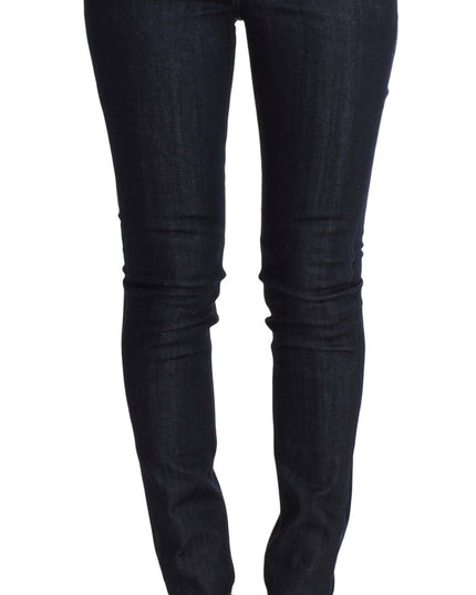 Costume National Blue Cotton Stretch Slim Fit Jeans