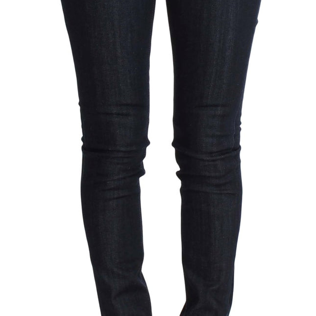 Costume National Blue Cotton Stretch Slim Fit Jeans