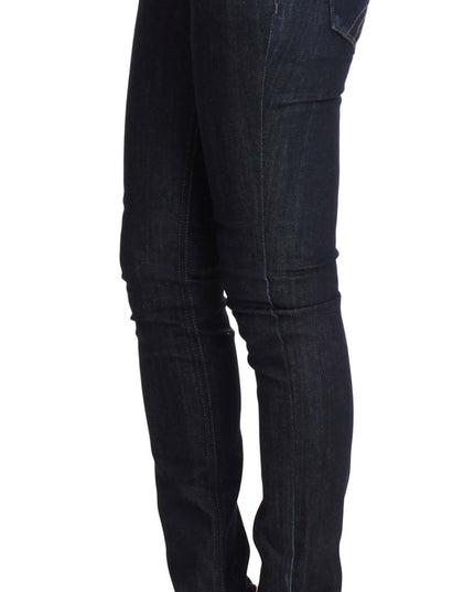 Costume National Blue Cotton Stretch Slim Fit Jeans
