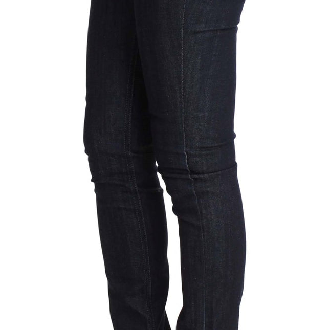 Costume National Blue Cotton Stretch Slim Fit Jeans