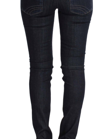 Costume National Blue Cotton Stretch Slim Fit Jeans