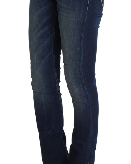 Costume National Blue Wash Cotton Slim Fit Skinny Jeans