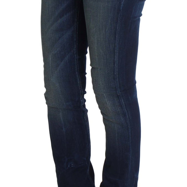 Costume National Blue Wash Cotton Slim Fit Skinny Jeans