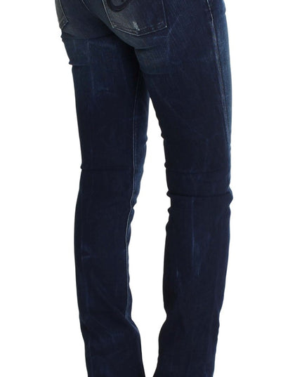 Costume National Blue Wash Cotton Slim Fit Skinny Jeans