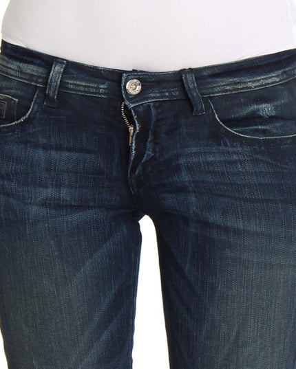 Costume National Blue Wash Cotton Slim Fit Skinny Jeans
