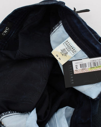 Costume National Blue Wash Cotton Slim Fit Skinny Jeans