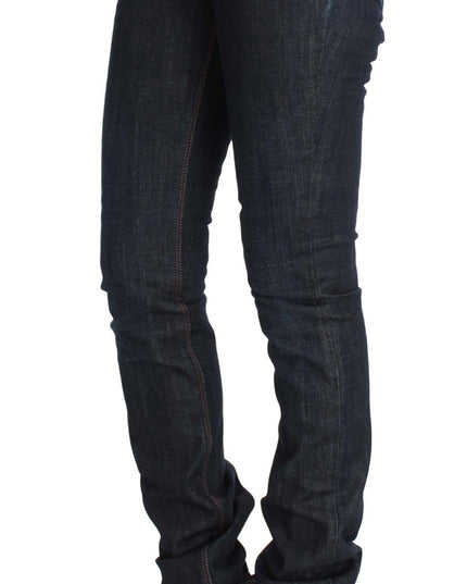 Costume National Blue Cotton Stretch Slim Fit Jeans