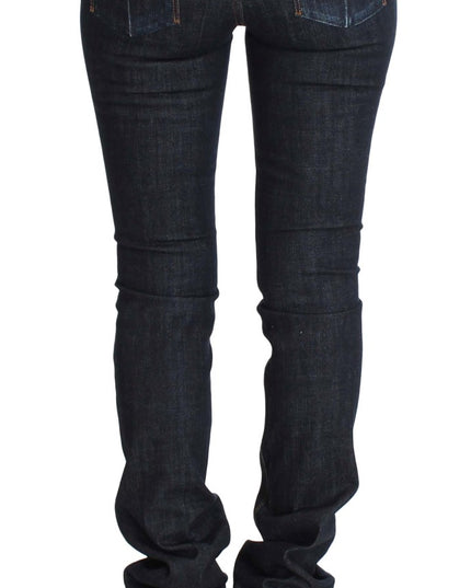 Costume National Blue Cotton Stretch Slim Fit Jeans