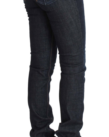 Costume National Blue Cotton Stretch Slim Fit Jeans