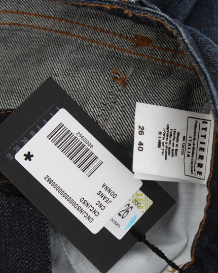 Costume National Blue Cotton Stretch Slim Fit Jeans