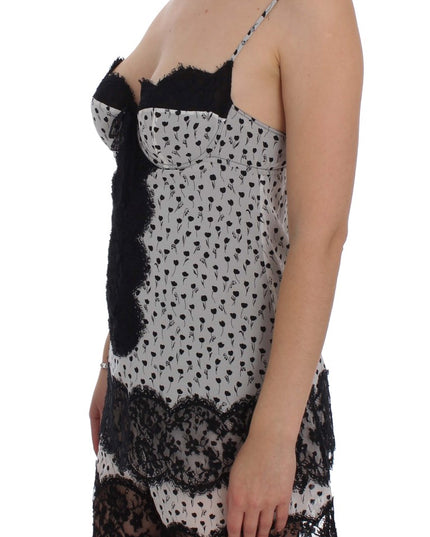 Dolce & Gabbana Black Silk Lace Babydoll Lingerie Top