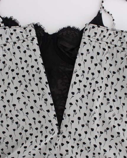 Dolce & Gabbana Black Silk Lace Babydoll Lingerie Top