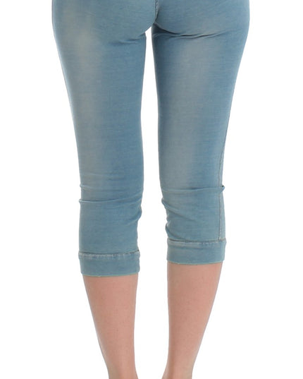 Ermanno Scervino Blue Capri Pants Cropped Jeans