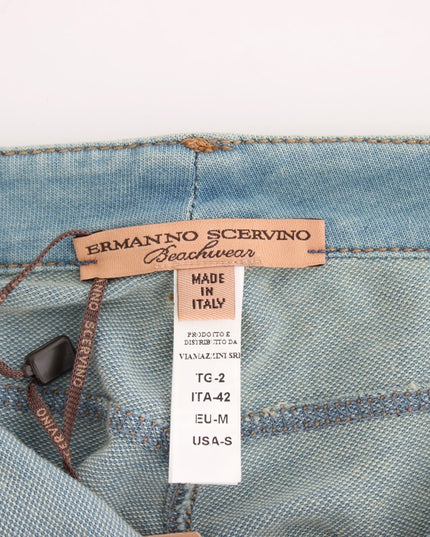 Ermanno Scervino Blue Capri Pants Cropped Jeans