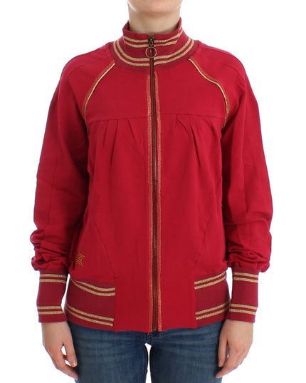 John Galliano Pink Mock Zip Cardigan Sweatshirt Sweater