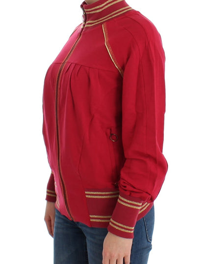 John Galliano Pink Mock Zip Cardigan Sweatshirt Sweater