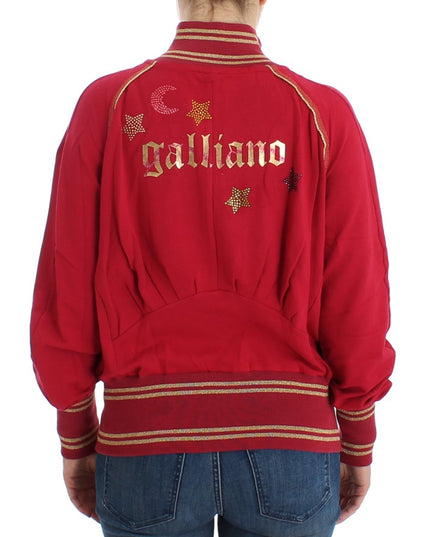 John Galliano Pink Mock Zip Cardigan Sweatshirt Sweater