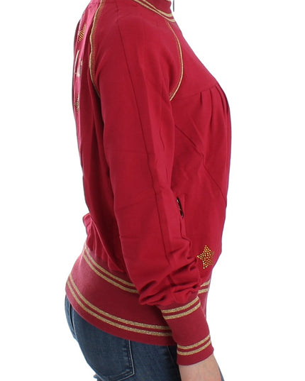 John Galliano Pink Mock Zip Cardigan Sweatshirt Sweater