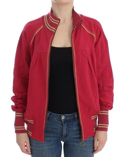John Galliano Pink Mock Zip Cardigan Sweatshirt Sweater