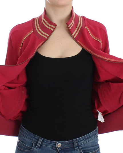 John Galliano Pink Mock Zip Cardigan Sweatshirt Sweater