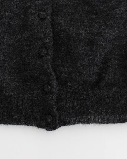 Ermanno Scervino Gray Knit Wool Cardigan Sweater