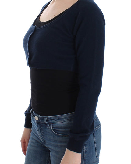 Ermanno Scervino Blue Cashmere Cardigan Sweater