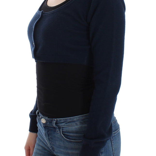 Ermanno Scervino Blue Cashmere Cardigan Sweater