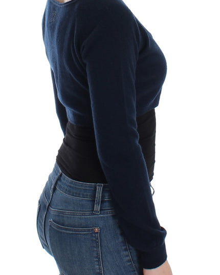 Ermanno Scervino Blue Cashmere Cardigan Sweater