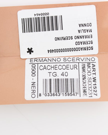 Ermanno Scervino Black Cashmere Cardigan Sweater