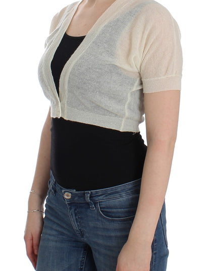 Ermanno Scervino White Wool Cardigan Sweater