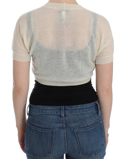 Ermanno Scervino White Wool Cardigan Sweater