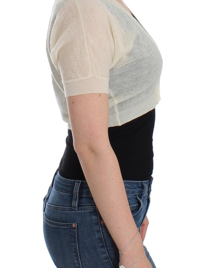 Ermanno Scervino White Wool Cardigan Sweater