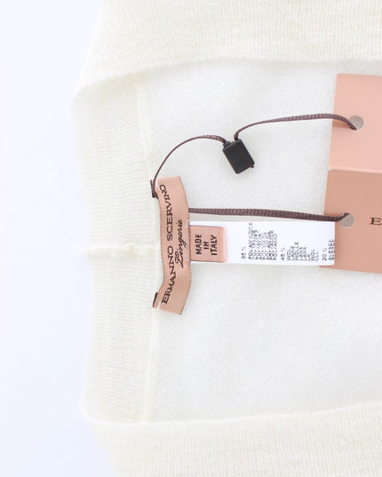 Ermanno Scervino White Wool Cardigan Sweater