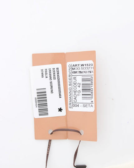 Ermanno Scervino White Wool Cardigan Sweater